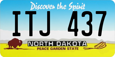 ND license plate ITJ437