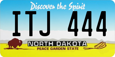 ND license plate ITJ444