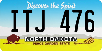 ND license plate ITJ476