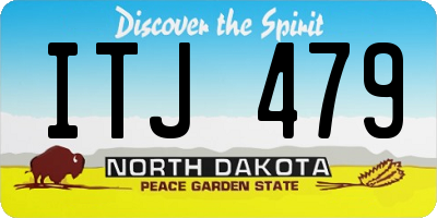 ND license plate ITJ479
