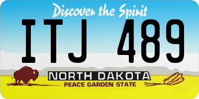 ND license plate ITJ489