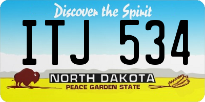 ND license plate ITJ534