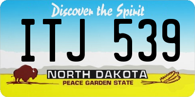 ND license plate ITJ539