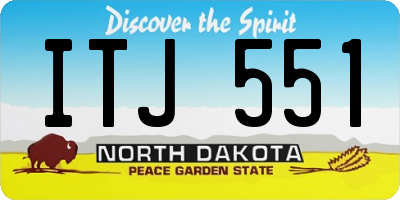 ND license plate ITJ551