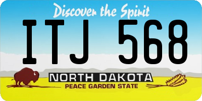 ND license plate ITJ568