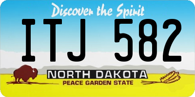 ND license plate ITJ582