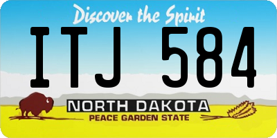 ND license plate ITJ584