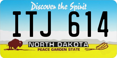 ND license plate ITJ614