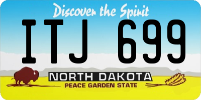 ND license plate ITJ699