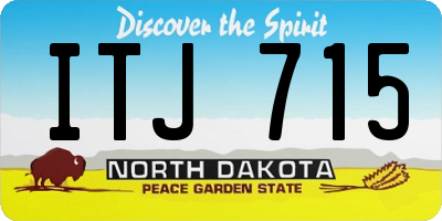 ND license plate ITJ715
