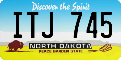 ND license plate ITJ745