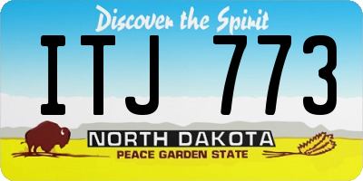 ND license plate ITJ773