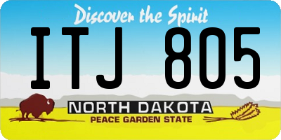 ND license plate ITJ805