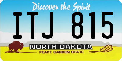 ND license plate ITJ815