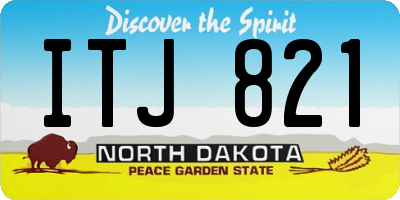 ND license plate ITJ821