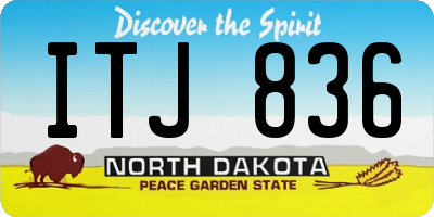 ND license plate ITJ836