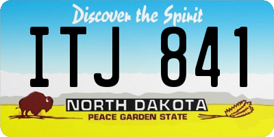 ND license plate ITJ841