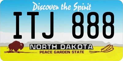 ND license plate ITJ888