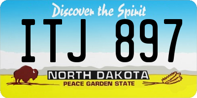 ND license plate ITJ897