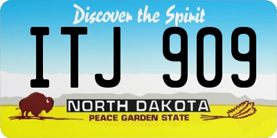 ND license plate ITJ909