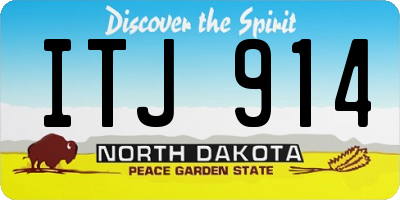 ND license plate ITJ914