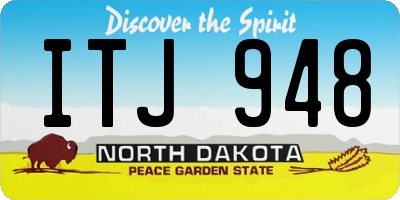 ND license plate ITJ948