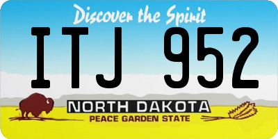 ND license plate ITJ952