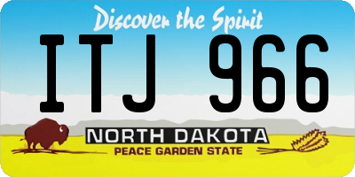 ND license plate ITJ966