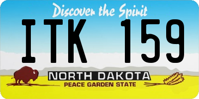 ND license plate ITK159