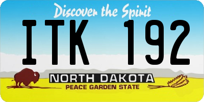 ND license plate ITK192