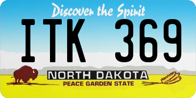 ND license plate ITK369