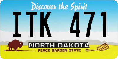 ND license plate ITK471