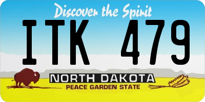 ND license plate ITK479