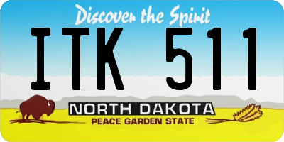 ND license plate ITK511