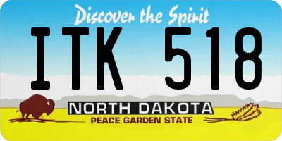 ND license plate ITK518