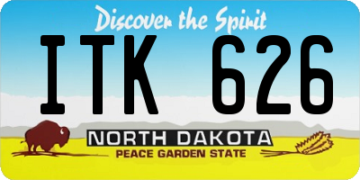 ND license plate ITK626