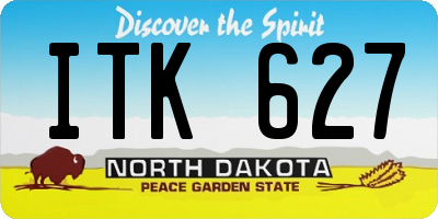 ND license plate ITK627