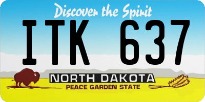 ND license plate ITK637