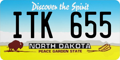 ND license plate ITK655