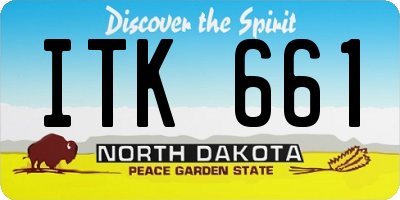 ND license plate ITK661