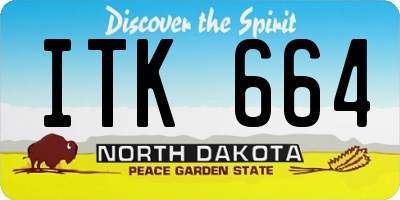 ND license plate ITK664