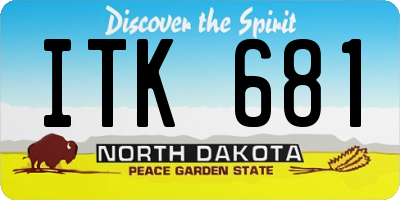 ND license plate ITK681