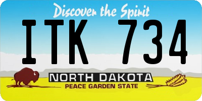 ND license plate ITK734
