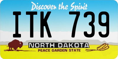 ND license plate ITK739