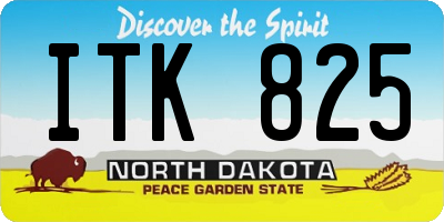 ND license plate ITK825