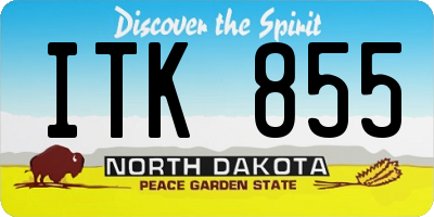 ND license plate ITK855