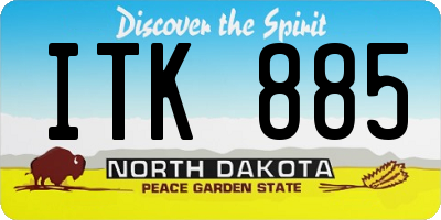 ND license plate ITK885