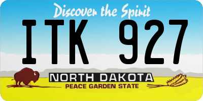 ND license plate ITK927