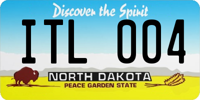 ND license plate ITL004