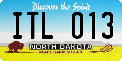 ND license plate ITL013
